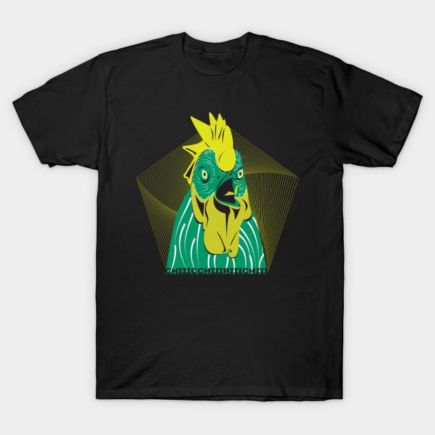 Screaming Rooster T-Shirt by Stecra